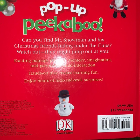 DK- Christmas Pop-Up Peekaboo- Children’s Book - Picture 5 of 5